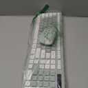 Wireless Keyboard and Mouse Combo, Full-Sized Wireless Keyboard and Adjustable DPI Mouse, 2.4GHz USB Receiver, Silent Keyboard and Mouse for PC, Windows, MAC, Desktop, Laptop (Avocado Green)