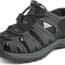 DREAM PAIRS Women's 160912-W Adventurous Summer Outdoor Sandals (7.5, Black/Dark/Grey)