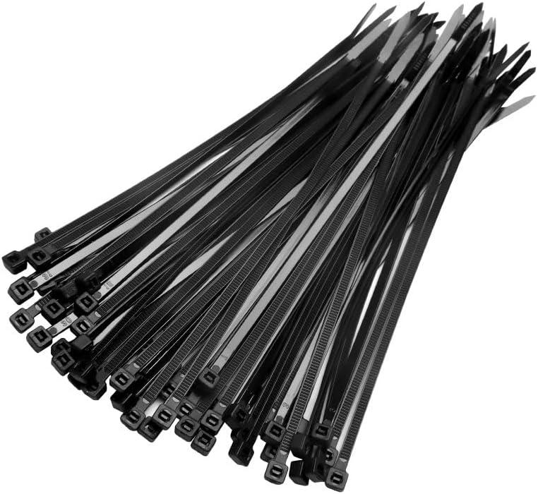Zipper Ties 8 Inches (500 Packs), Tensile Strength 40 lbs, Black Cable Ties, Suitable for Plant Planting, Office Supplies, Home Organizing, Item Fixing.