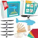 Rubber Band Helicopter Kit, 30-Pack – Build 30 Rubber Band Helicopters, Complete STEM Project Kit for Classrooms, Ages 8+