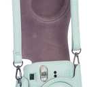 Phetium Instant mini 12 Camera Protective Case Compatible with Instax Mini 12 11,PU Leather Bag with Pocket and Adjustable Shoulder Strap (Mint Green)