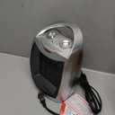 Kismile Small Electric Space Heater,Portable Ceramic Space Heater Fan for Office with Adjustable Thermostat and Overheat Protection ETL Listed for Kitchen, 750W/1500W(Silver)