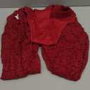 Lace Flare Pants for Women - Sexy See Through Mid-Waist Bell Bottom Leggings Trousers Party Clubwear Wine Red S