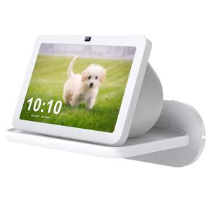 PlusAcc Wall Mount for Echo Show 8 - Cable Management Holder Stand for Show 8 (3rd & 2nd & 1st Gen) & Other Speaker Less Than 15 lbs, Space Saving Accessories Bracket Shelf (White)