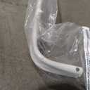 Adjustable Double Curtain Rod with 2.5 and 3.5 Inch Projection - 48-86 Inches, White Finish, Includes Mounting Hardware - 1 Pack