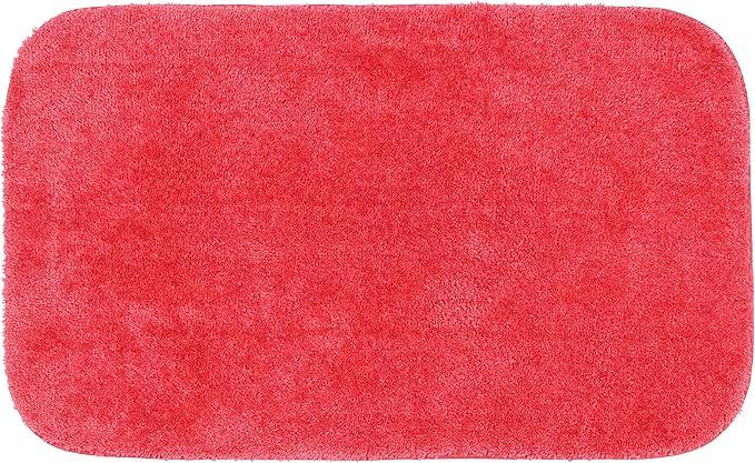 Garland Rug Traditional Nylon Washable Red 24" X 40" Bath Rug - Soft, Absorbent, And Stylish for Your Bathroom