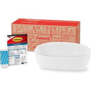 Command Shower Caddy with Water Resistant Command Strips, Frosted, Easy to Open Packaging Bathroom Organization