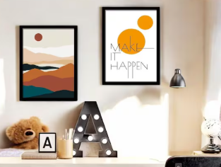 Picture Frames Black 2 Pack Solid Wood Wooden Grain Photo Frame Display Picture, Black  2\' x 1.5\'