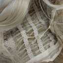 BARSDAR Long Blonde Curtain Bangs Wig - 26 Inch Long Wavy Layered Wigs for Women - Synthetic Hair Sabrina Wigs Butterfly Haircut Soft Natural Looking Daily Party Halloween - Blonde Mixed