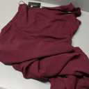 WOOSEA Women's One Shoulder Sleeveless Split Bodycon Mermaid Evening Cocktail Long Dress, Burgundy, Size XL
