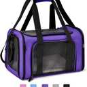 Large Cat Carriers Dog Carrier Pet Carrier for Large Cats Dogs Puppies up to 25Lbs, Big Dog Carrier Soft Sided, Collapsible Travel Puppy Carrier - Large - Purple (20.0"L x 13.0"W x 13.0"H)