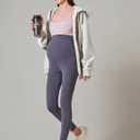 Women's Maternity Leggings Over The Belly - Ultra Stretchy Soft Bump Support Workout Activewear Yoga Pregnancy Pants (2 Pack-black/Leaden Grey)