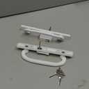 Keyed Sliding Patio Glass Door Handle Set Fits for Truth Legacy & Sash Controls P/N #2265, 45 Keyway w/o Mortise Lock, 3-15/16" Hole Centers, Non-Handed, White Diecast, B Position