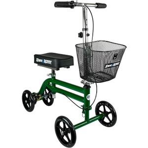 KneeRover Steerable Knee Scooter Knee Walker for Adults for Foot Surgery, Broken Ankle, Foot Injuries - Foldable Knee Rover Scooter for Broken Foot Injured Leg Crutch Alternative with Basket Green