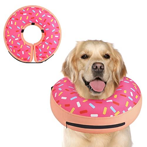 Supet Inflatable Dog Cone Collar Alternative After Surgery, Pet Neck Donut Collar Recovery E Collar for Neuter, Soft Dog Cone for Dogs, L