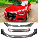Universal Front Lip for Car,4 PCS Kit Front Bumper Lip Diffuser Front Protector Wide Body Kit Compatible with Honda Civic Toyota Hyundai Nissan Chevy Silverado Dodge Cadillac Altima