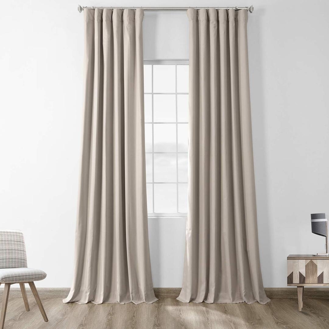 HPD Half Price Drapes Cotton True Blackout Curtains 96 inches long Solid Thermal Insulated Window Treatment Curtain 50 X 96 (1 Panel), PRCT-BO02B-96, Hazelwood Beige HPD Half Price Drapes Cotton True Blackout Curtains 96 inches long Solid Thermal Insulated Window Treatment Curtain 50 X 96 (1 Panel), PRCT-BO02B-96, Hazelwood Beige