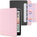 Detachable Magnetic Case for 6.8" Kindle Paperwhite (11th Generation-2021) and Kindle Paperwhite Signature Edition, Slim PU Shell Cover Case with Auto Wake/Sleep, Pink