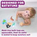 Tub Works Marine Mold Free Bath Toys, 6 Pack | Sealed, No Hole Bath Toys Design Keeps Moisture Out | Soft, Squeezable & Float on Water | Easy-Grip Baby & Toddler Bath Toy Set | Great Baby Pool Toys