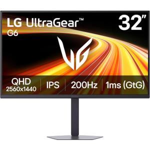 LG 32G620B-B 32-inch Ultragear IPS QHD 200Hz 1ms G-Sync Gaming Monitor
(2560 x 1440), NVIDIA G-Sync Compatible, AMD FreeSync Premium, HDR10, HDMI, DisplayPort, Tilt/Height/Swivel/Pivot Stand