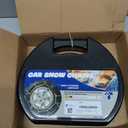 Snow-Chains Auto Fixing 1 Min Quick Fit Easy Installation Tire-Chains, Portable Reusable Universal Emergency Tire Traction Chain for Passenger Car, Pickup Trucks and SUV - Set of 2 (HKN-80)