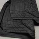 CAR PASS Small DeepDish Floor Mats for Cars, Heavy Duty Rubber Car Mats 2-Piece, Universal Trim-to Fit Automotive Floor Mats Front Only for Truck Van SUV Waterproof All Weather Car Mats (Black)