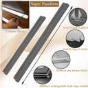 Under Door Draft Stopper 32 inch Draft Blocker for Bottom of Door 27-35 inch Seal Insulator Noise Stopper Weather Stripping Breeze Blocker (Grey, 35" (Up to 1.1" Gaps) (Gray)