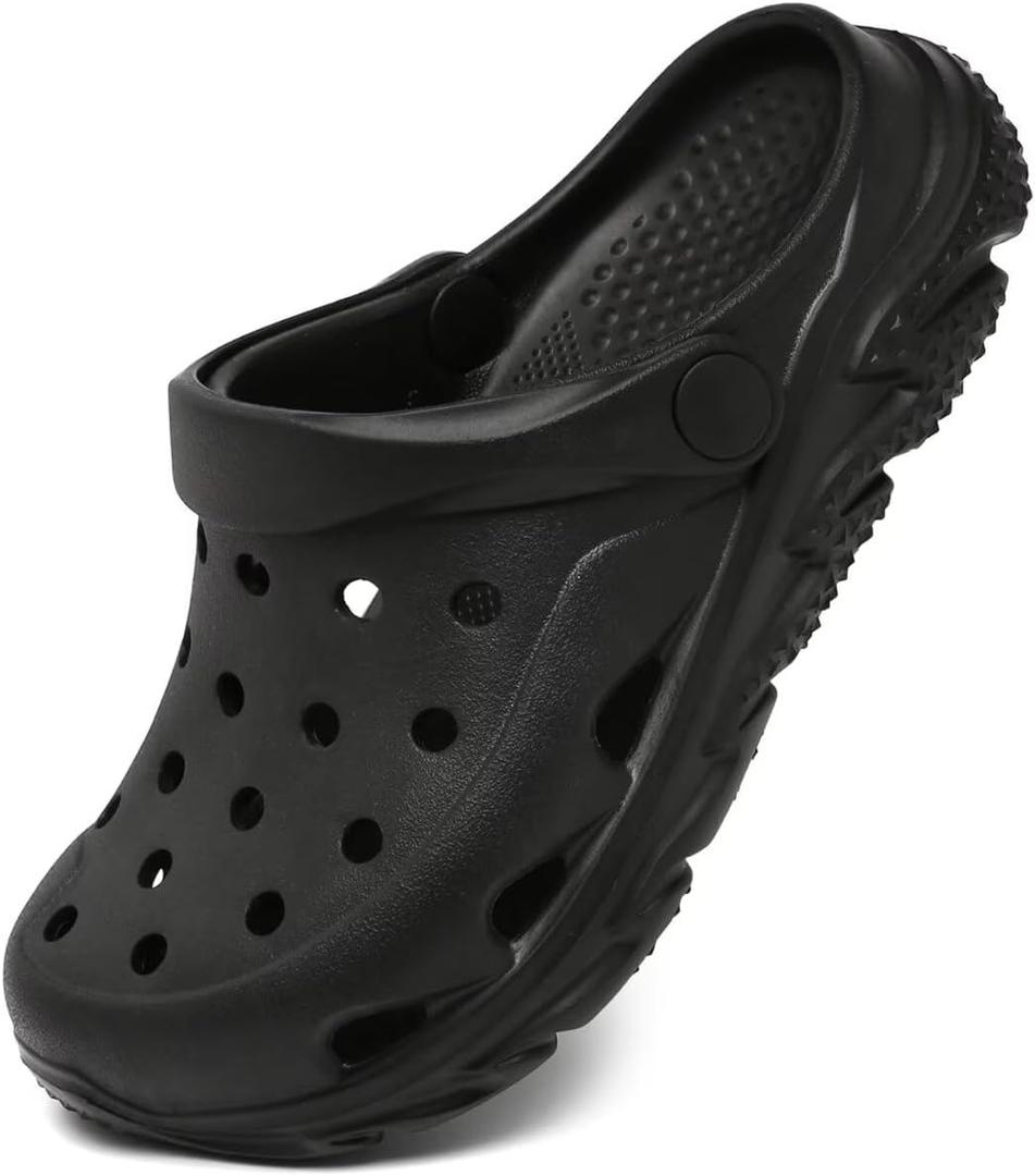 Kids Clog Slip On Slide Sandals Beach Water Shoes Black Big Kid 3