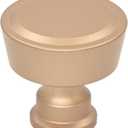 Alzassbg 10 Pack Champagne Copper Cabinet Knobs, 1-1/4 Inch Diameter Round Kitchen Knobs for Cabinets and Drawers AL6047SCG