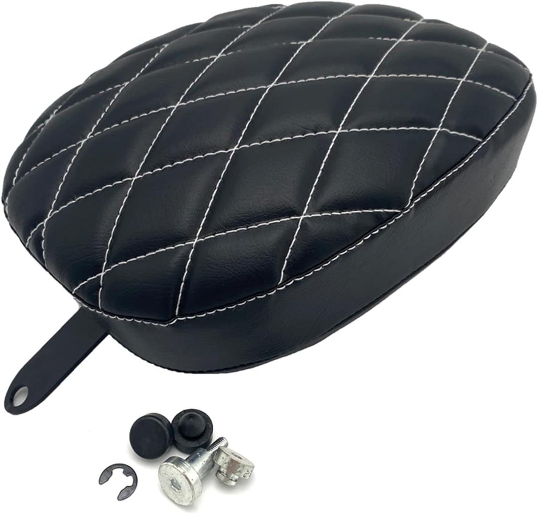 Solo Rear Passenger Seat for Harley Davidson Sportster X48 XL883 XL1200 72 2004-2019 Motorcycle Accessories Leather Pillion Cushion Pad (Black-B)