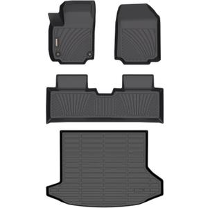 Binmotor-Floor Mats Cargo Liner Set for GMC Terrain/Chevy Equinox 2025 2026, TPE All Weather Car Floor Mat for Chevrolet Equinox Accessories for GMC Terrain Cargo Trunk Mat