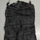 ToMiss Hanging Suitcase Organizer, Travel Essentials Carry-on Collapsible Packing Cubes for Travel, Stow-N-Go Portable Hanging Closet Organizer Shelves Luggage Bag, Medium, Black