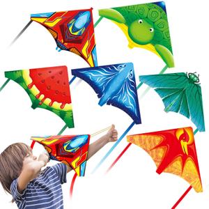 6Pack Flying Toys - Small Kites & Airplane Launcher for Kids (Boys & Girls, 3-8) - Outdoor Flying Kites & Glider Planes - Bulk Toys for Kids & Adults - Beach Trip