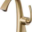 Bathroom Faucets Brushed Gold,Single Handle Brass Basin Faucet for Sink 1 Hole or 3 Holes,High Arc Bathroom Sink Faucet with 9.5 Inches Deckplate,Vanity Vessel Sink Faucet Mixer Tap