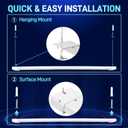 hykolity 1 Pack 4FT Linkable LED Shop Light for Garage, 6500lm, 4FT 60W Utility Light Fixture, 5000K Daylight LED Workbench Light with Plug, Hanging or Surface Mount, White - ETL