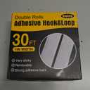 Navona 30Ft x 1 Inch Hook and Loop Strips with Adhesive  2 Rolls Heavy Duty Hook and Loop Tape with Backing for Home, Office, School, and Crafting Projects, White