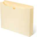 Blue Summit Supplies 1 Inch File Jacket Expansion, Pocket File Folders Letter Size Expanding 1 inch for Documents, Reinforced Straight Cut Tab, 1 in Expandable Folders, Letter Size, 50 Pack, Manila