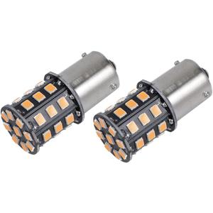 BlyilyB 2-Pack 9-30V BAU15S PY21W 7507 High Brightness Low Power Amber Yellow LED Bulbs Replacement For Turn Signal Lights