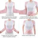 Back Brace Posture Corrector for Women and Men Shoulder Straightener Hunchback Adjustable Support Upper Comfy Correction Back Pain Relief Scoliosis Lumbar Spine Upgraded (Pink, XX-Large) (XXL)