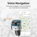 VR robot Bluetooth FM Transmitter for Car, QC3.0 Quick Charge & LED Backlit Bluetooth Car Adapter, Radio Receiver Adapter Car Kit with Dual USB Charging Support TF Card & U Disk