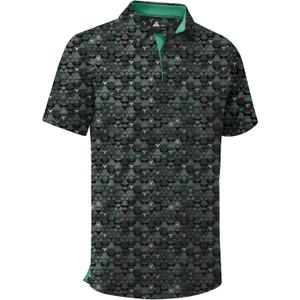 ZITY Men's Golf Shirts Short Sleeve Moisture Wicking Performance Print Patterns Casual Collared Golf Polo Shirt for Men (Medium)