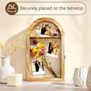 DGWJSU Shadow Box Frame 10x16 Large Shadow Boxes Display Cases with Linen Back and Removable Shelves, Picture Frame Wedding Bouquet Memorabilia Medals Photos Memory Box for Keepsakes, Carbonized Brown