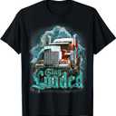 Truck Driver Design for Men Dad Big Rig Semi-Trailer Truckin T-Shirt (Black, XL)