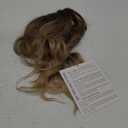 MARJORIE Hair Toppers 14inch Mixed Brown to Blonde with Dark Root Wavy Toppers for Women with Thinning Synthetic Wiglets with Bangs Clip in Hair Pieces for Women,Perfect for Daily Use & Styling
