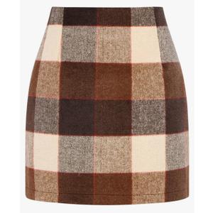 IDEALSANXUN Womens High Waist Plaid Skirt Bodycon Pencil Wool Mini Skirts XSmall