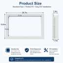 4 Pcs 20.7" 13.8" Garage Door Windows Inserts, Vinyl Window Frame and UV Resistant Acryl Glass, Garage Door Replacement Panels (Square Cross)