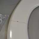 Mayfair Cassel Slow Close Toilet Seat, Easy Clean, Non Slip Premium Wood Seat, Easy Install, Made in USA, Round, White