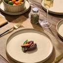 Stoneware Dinnerware Sets, Reactive Glaze Dishes Set for 8