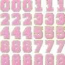 30 Pieces Iron On Patches, Numbers 0 to 9 Number Patch, Heat Press Iron Patches for Clothes, Shoes, Backpacks