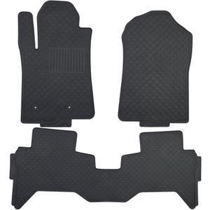 Custom-fit for 2019-2025 Ford Ranger Premium All-Weather Rubber Floor Mats and Liners Front and 2nd Row Heavy Duty Set (Black)